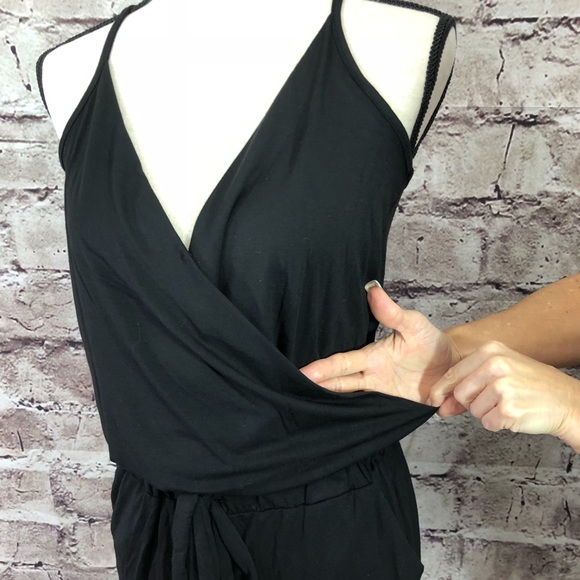 New Elan (Bloomingdale)Spaghetti Strp Blk Jumpsuit - Picture 5 of 8